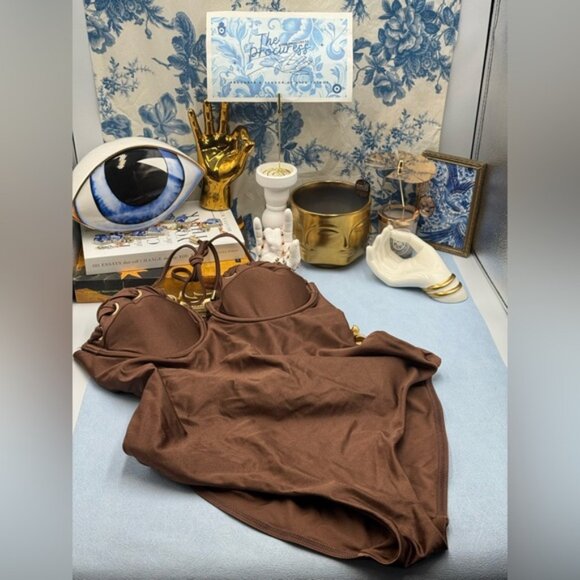 🆕 ZIMMERMANN 🧿 NWOT Devi Balconette Eyelet 1PC Bathing Suit, Sz 3AB US 8 - 10 - Picture 13 of 16